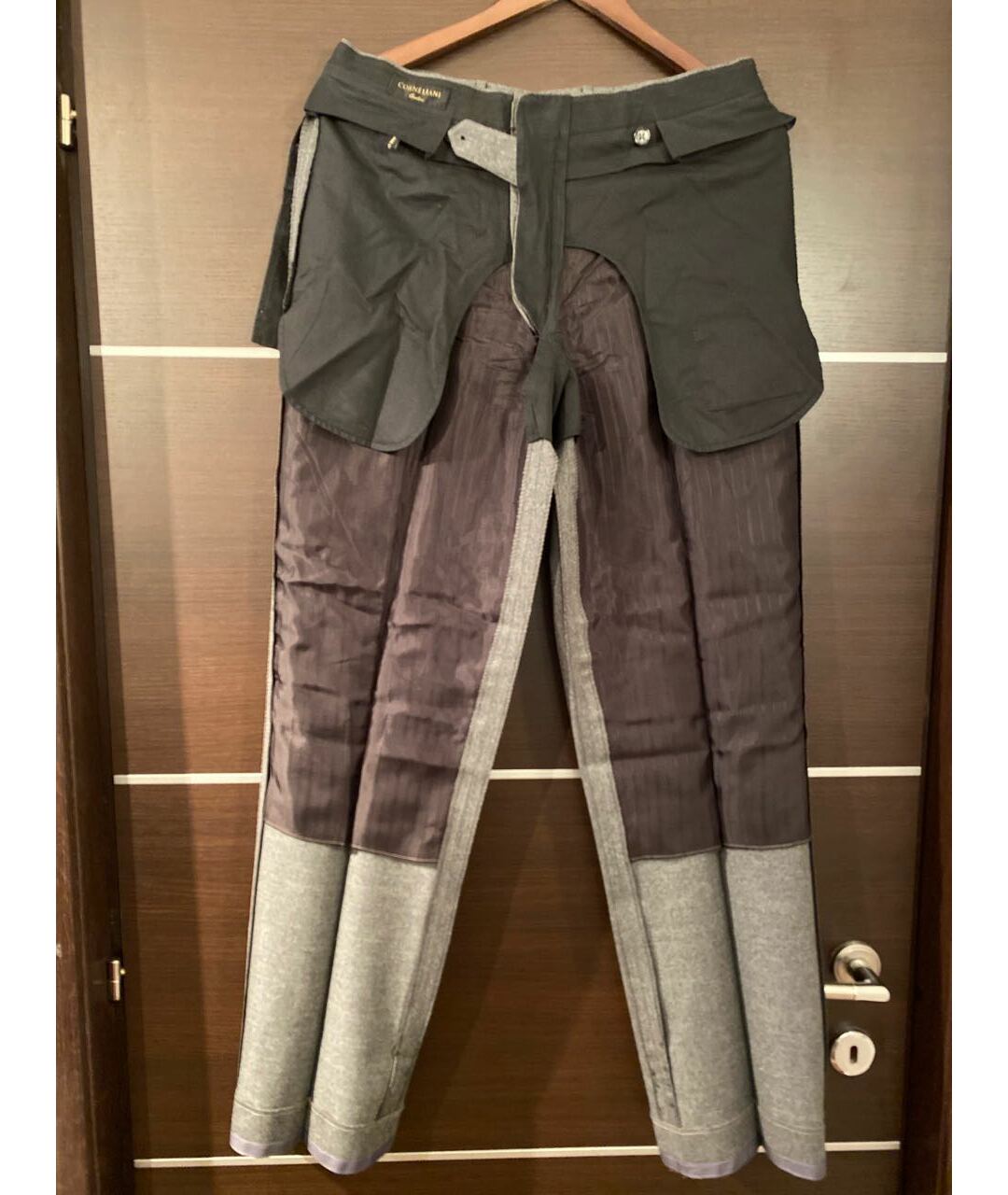 CORNELIANI Серые шерстяные классические брюки, фото 3