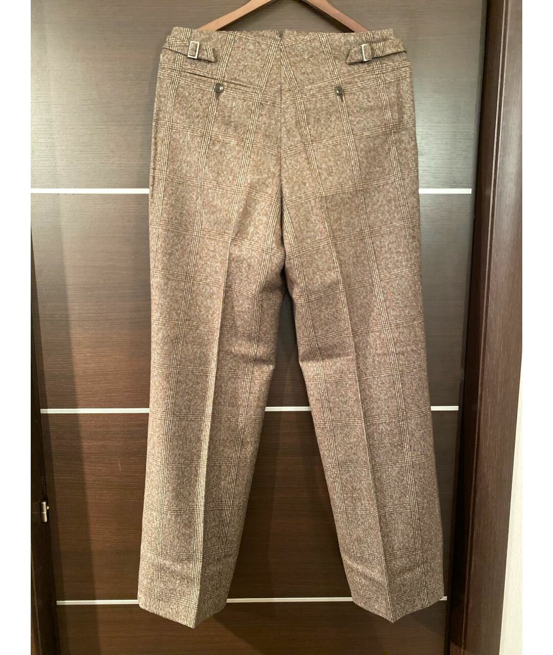 KENZO Коричневые шерстяные классические брюки, фото 2