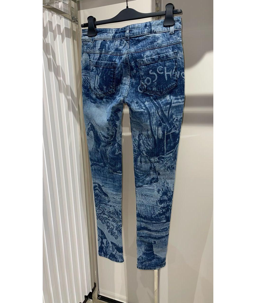 MOSCHINO Синие хлопковые джинсы слим, фото 2