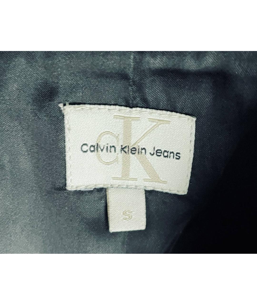 CALVIN KLEIN Черное шерстяное пальто, фото 3