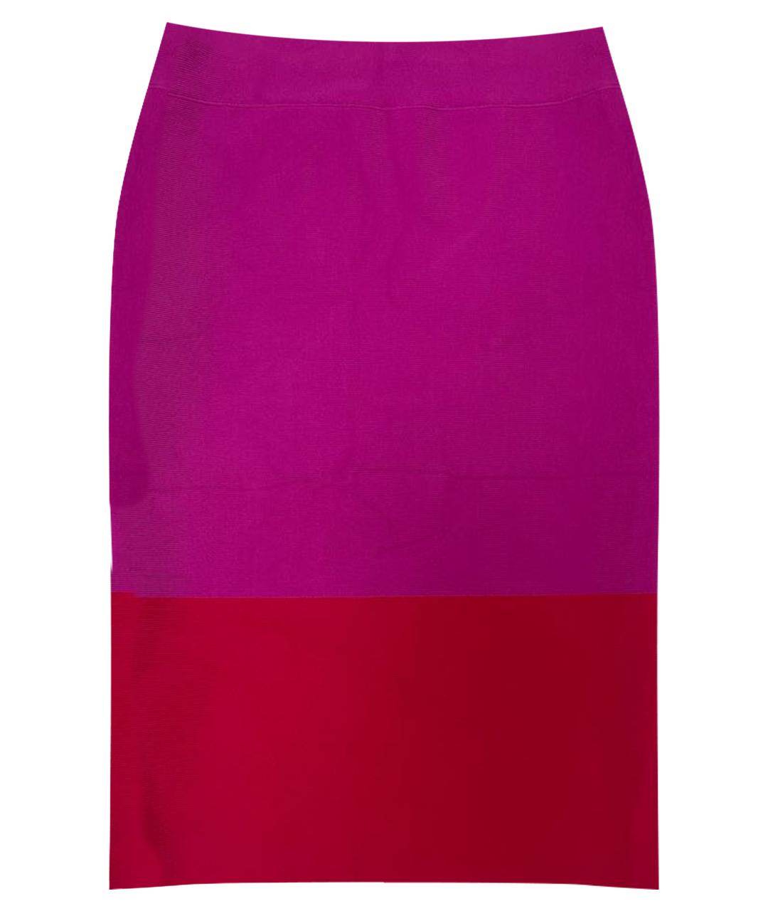 BCBG MAXAZRIA Мульти хлопко-эластановая юбка миди, фото 1