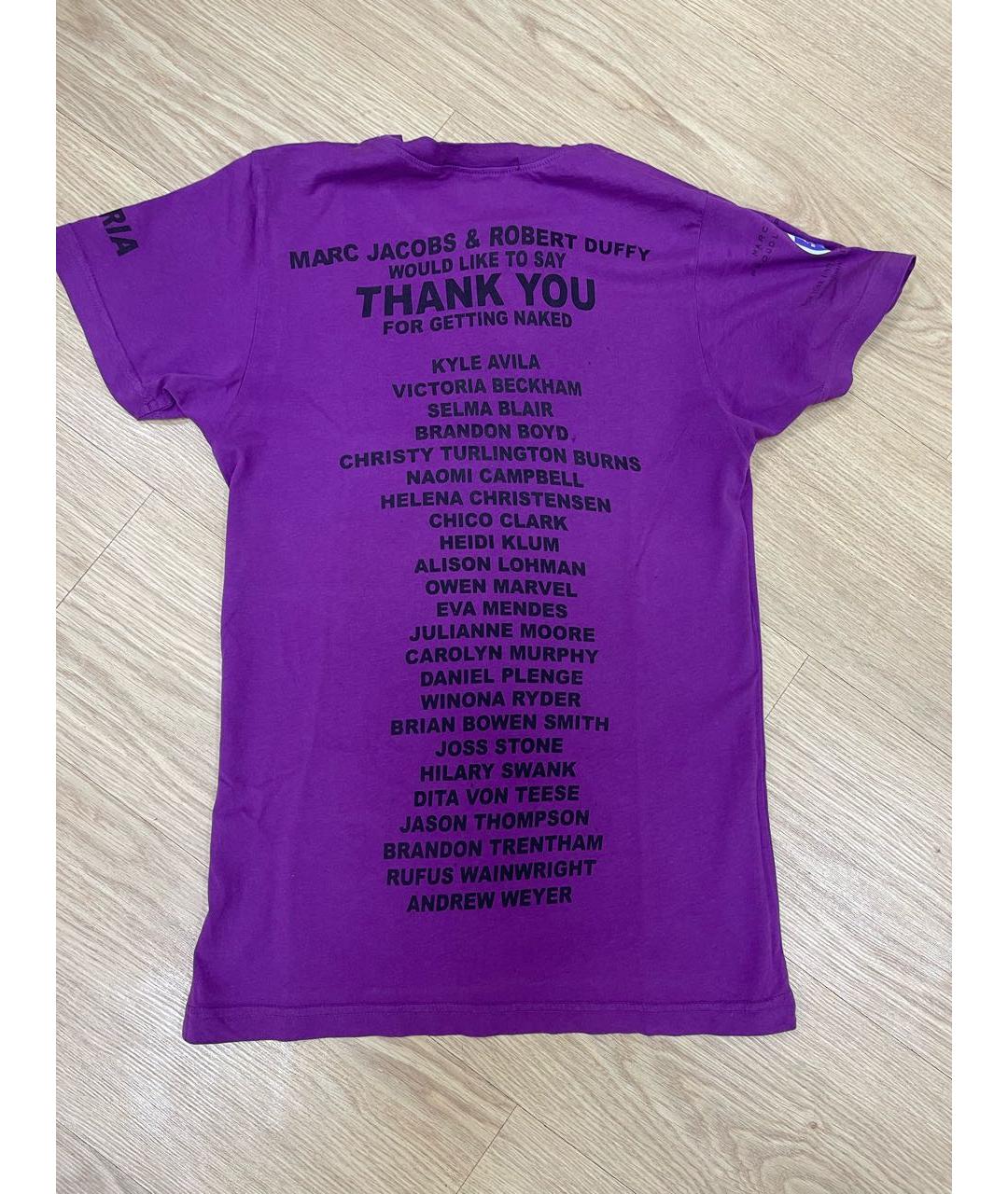 MARC JACOBS Фиолетовая хлопковая футболка, фото 4