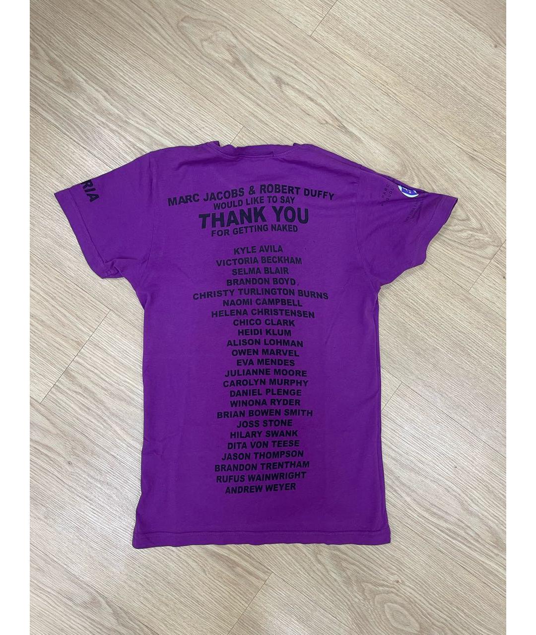 MARC JACOBS Фиолетовая хлопковая футболка, фото 5