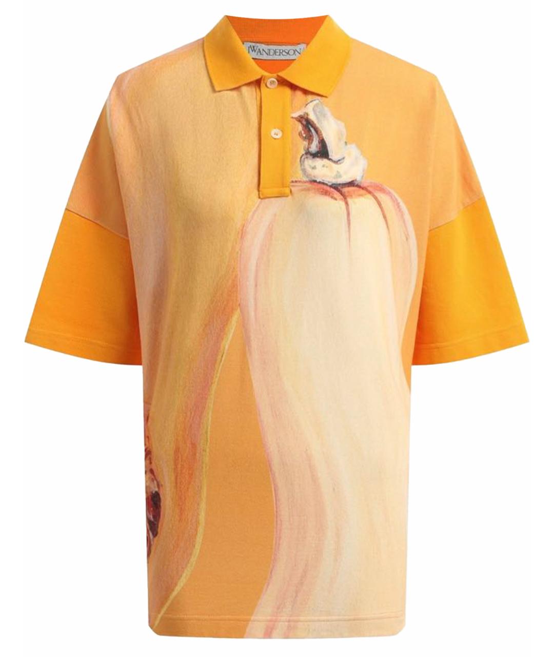 J.W.ANDERSON Оранжевая хлопковая футболка, фото 5