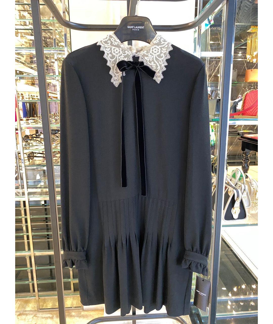 SAINT LAURENT Черное повседневное платье, фото 2