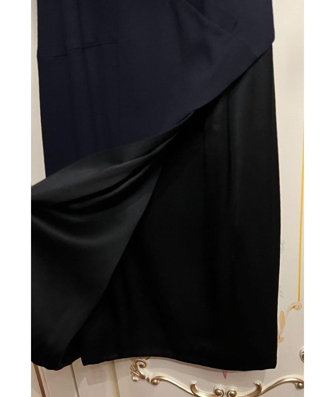 CHANEL PRE-OWNED Темно-синее атласное коктейльное платье, фото 2