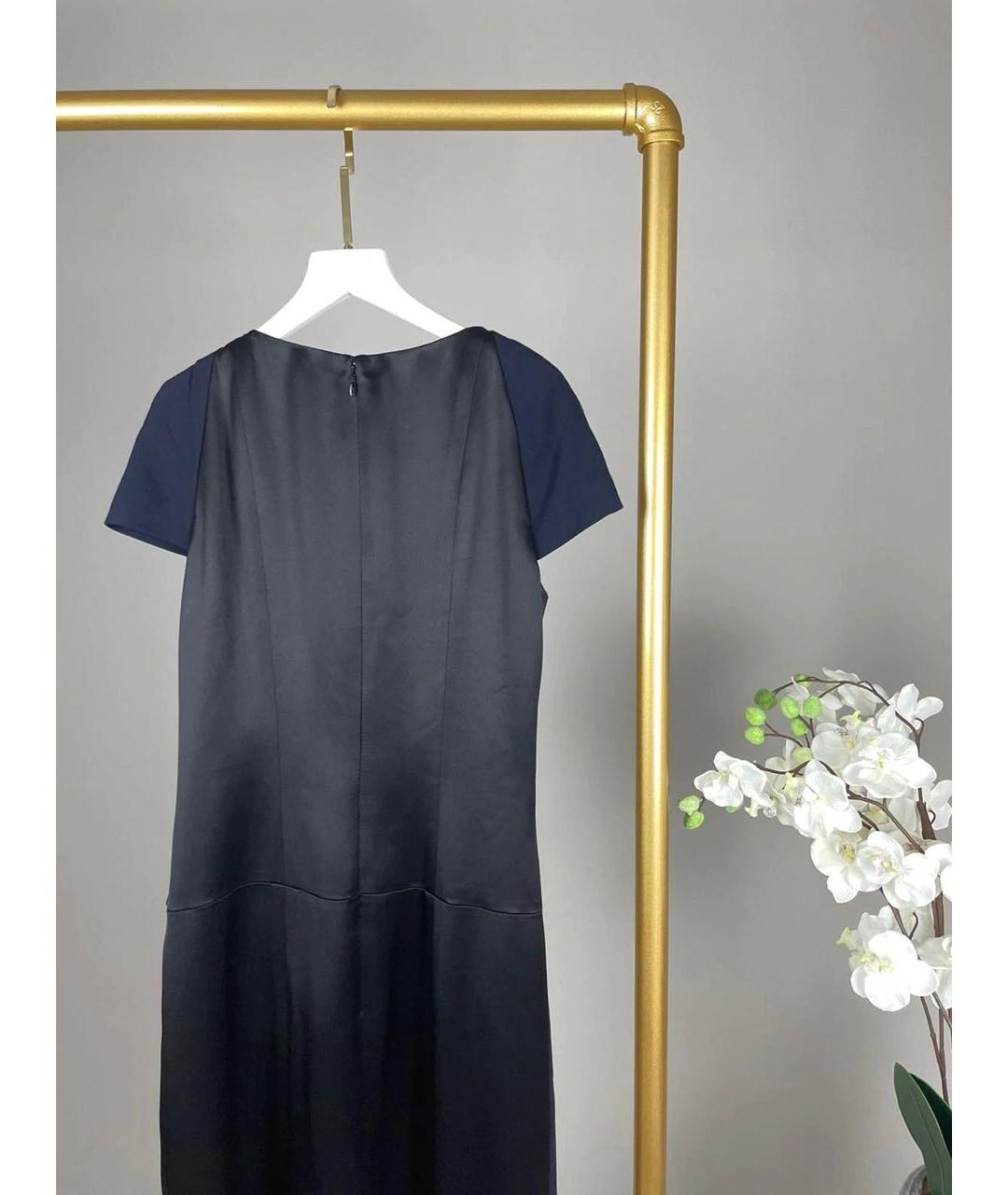 CHANEL PRE-OWNED Темно-синее атласное коктейльное платье, фото 3