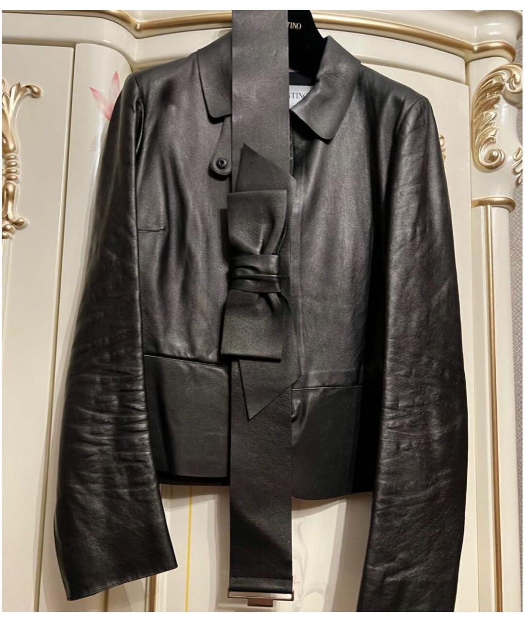 VALENTINO Черная кожаная куртка, фото 5