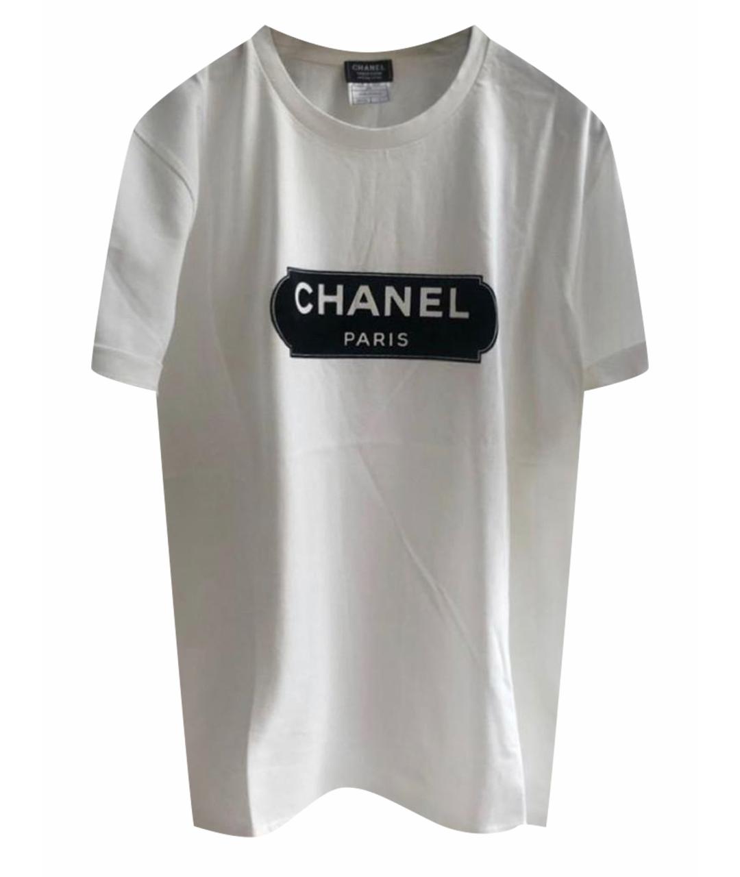 CHANEL Белая хлопковая футболка, фото 1