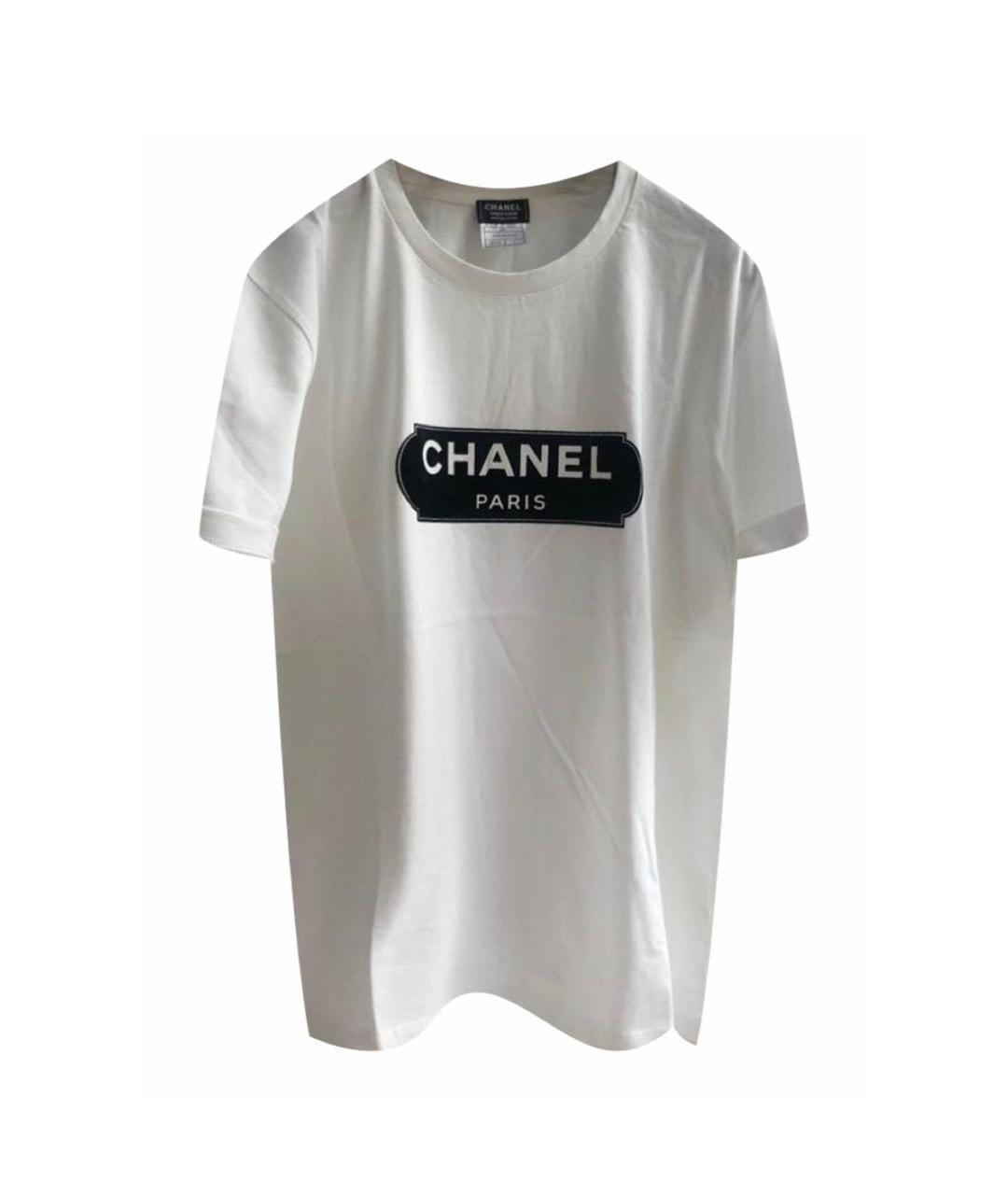 CHANEL Белая хлопковая футболка, фото 5
