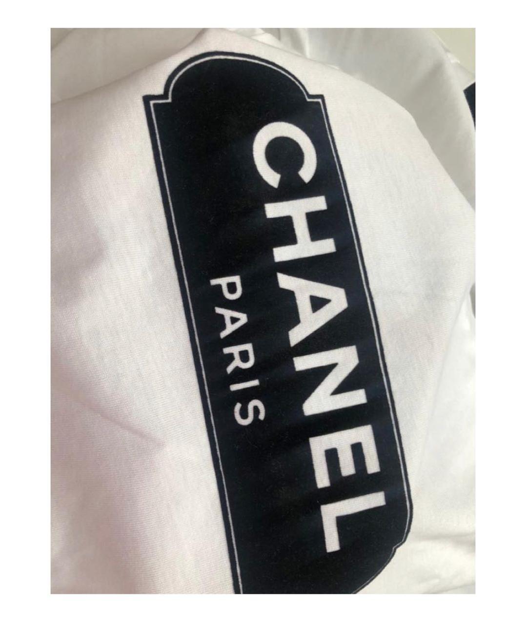 CHANEL Белая хлопковая футболка, фото 3