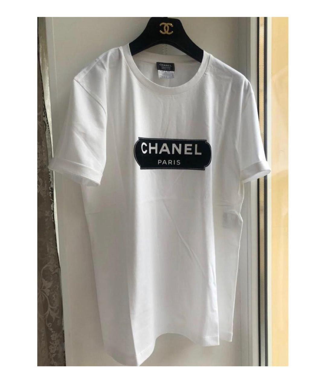 CHANEL Белая хлопковая футболка, фото 2