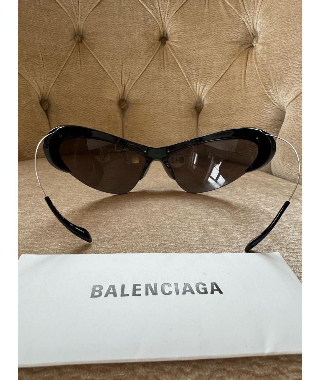 BALENCIAGA Черные пластиковые солнцезащитные очки, фото 2
