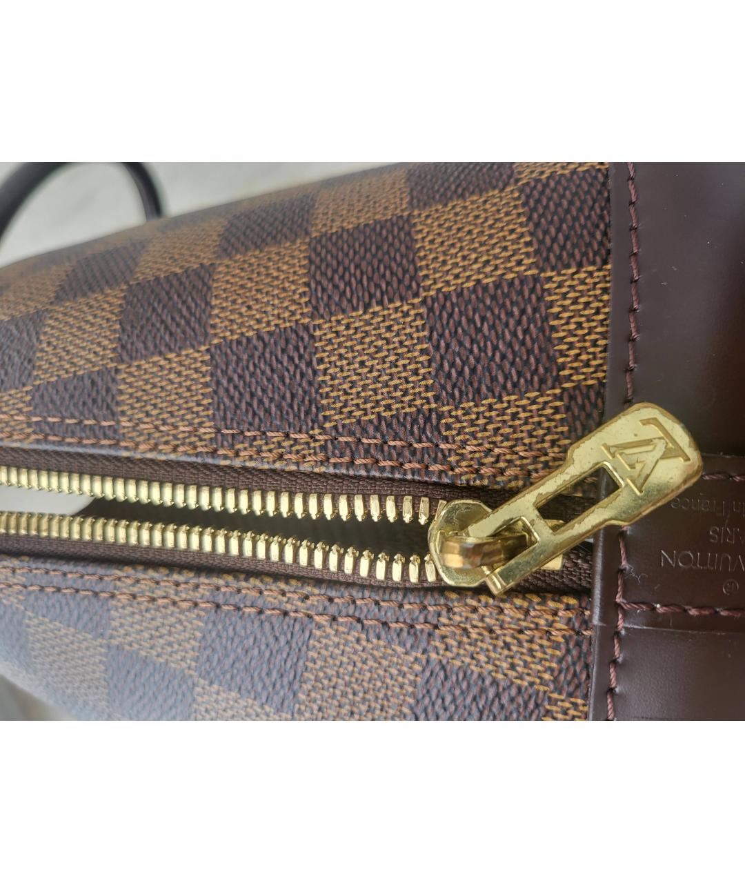 LOUIS VUITTON PRE-OWNED Коричневая сумка с короткими ручками, фото 6