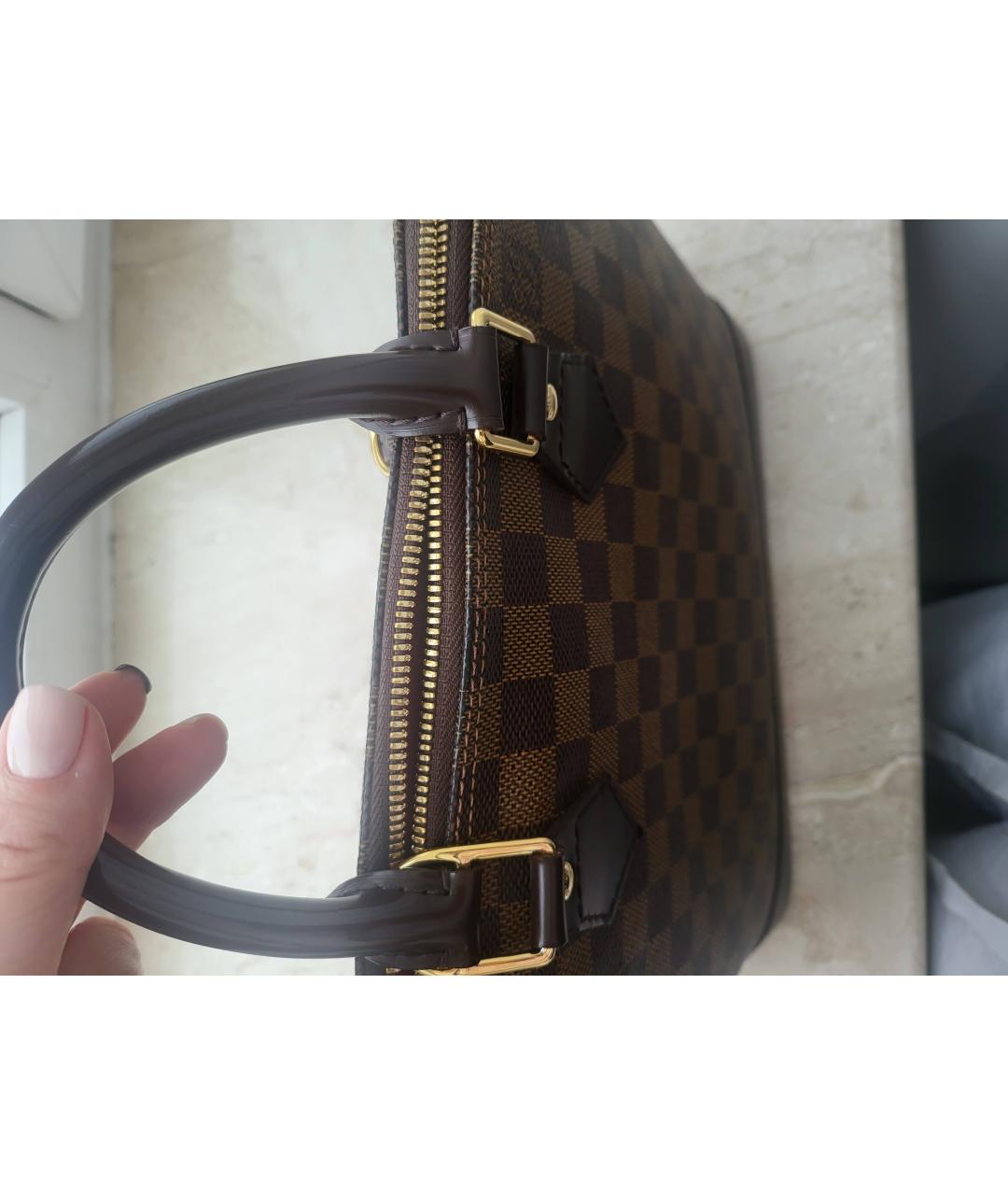 LOUIS VUITTON PRE-OWNED Коричневая сумка с короткими ручками, фото 7