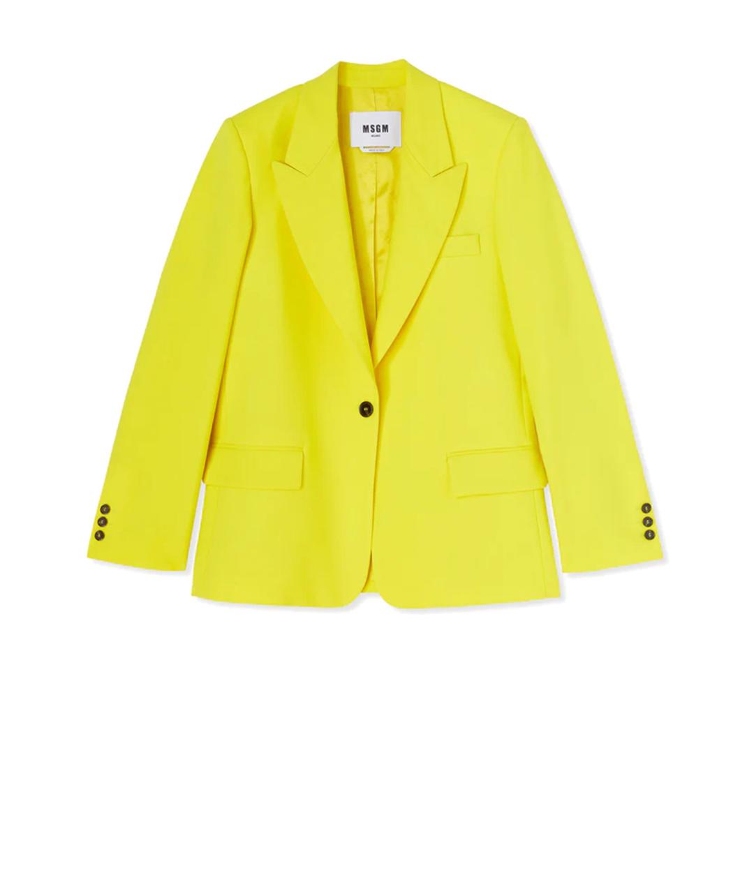 MSGM Желтый жакет/пиджак, фото 1