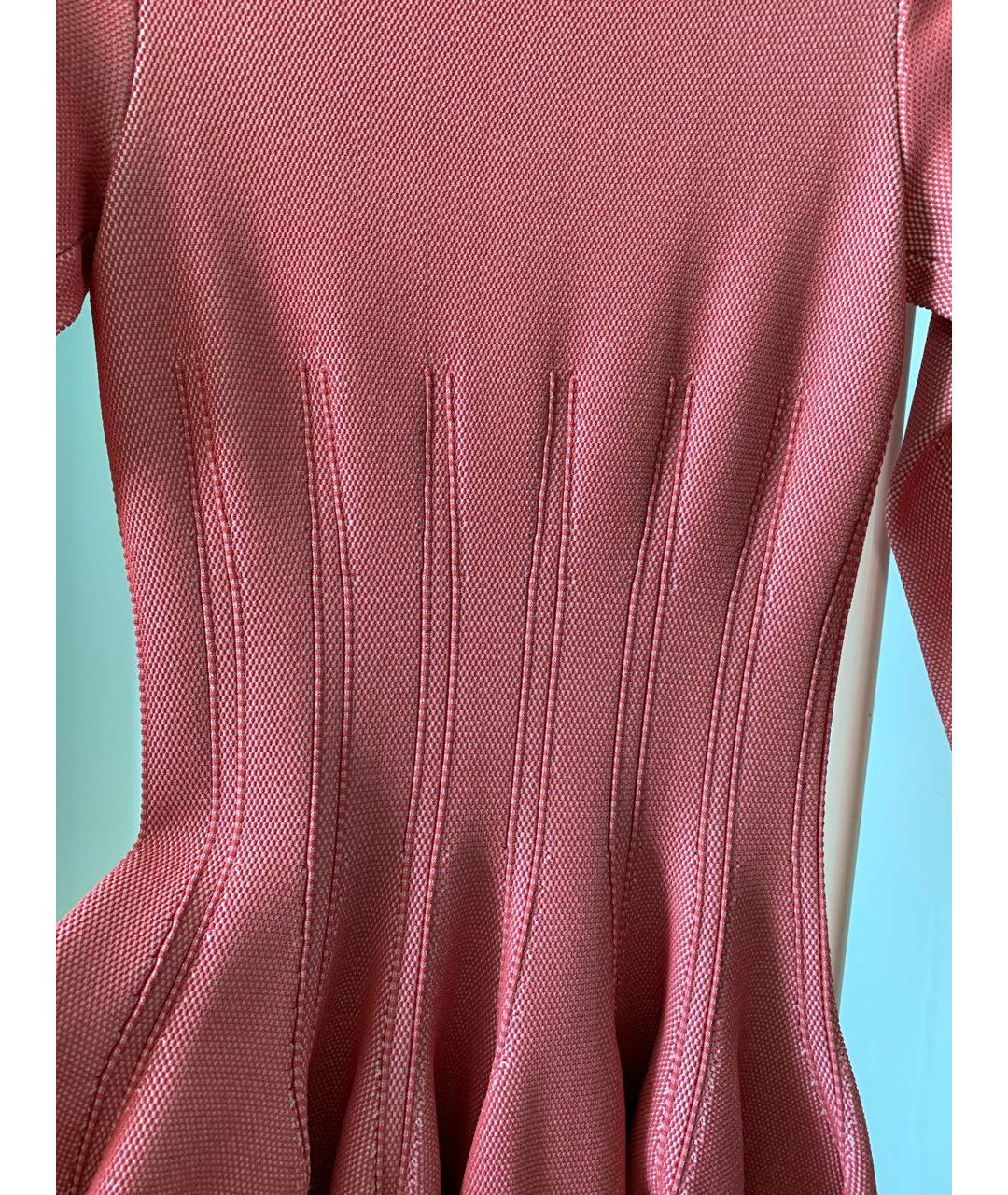 ALAIA Розовое вискозное повседневное платье, фото 3