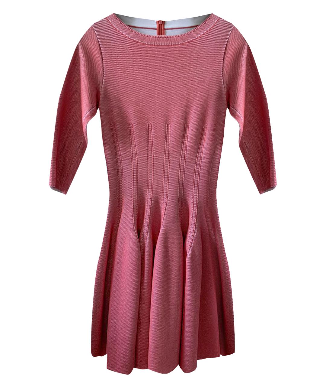 ALAIA Розовое вискозное повседневное платье, фото 7