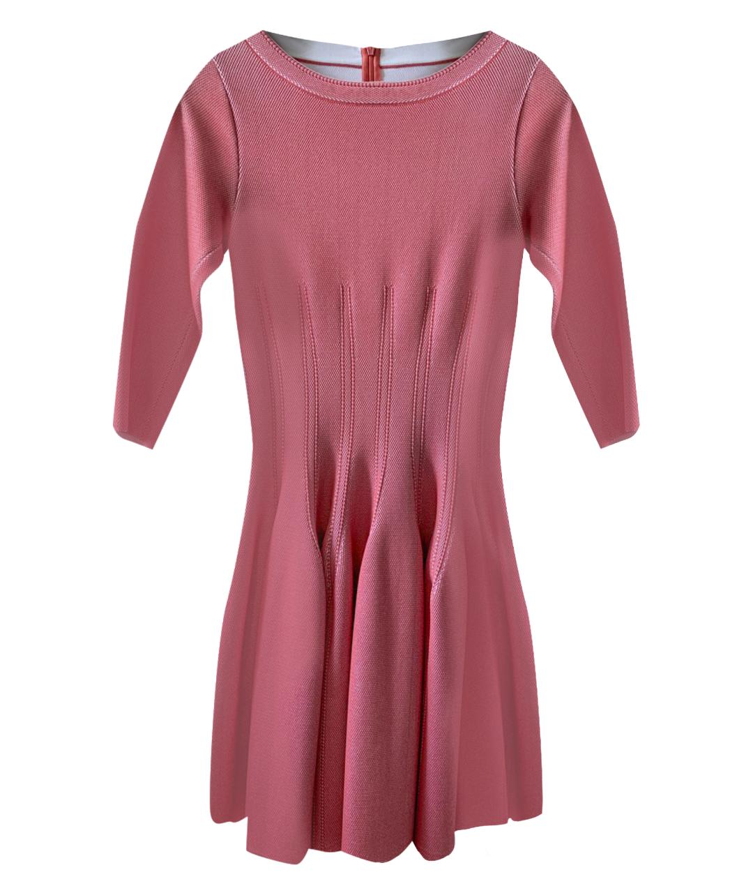 ALAIA Розовое вискозное повседневное платье, фото 1