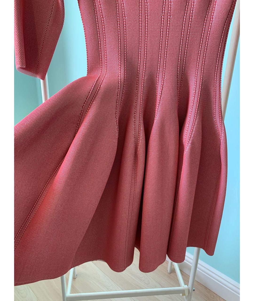 ALAIA Розовое вискозное повседневное платье, фото 4
