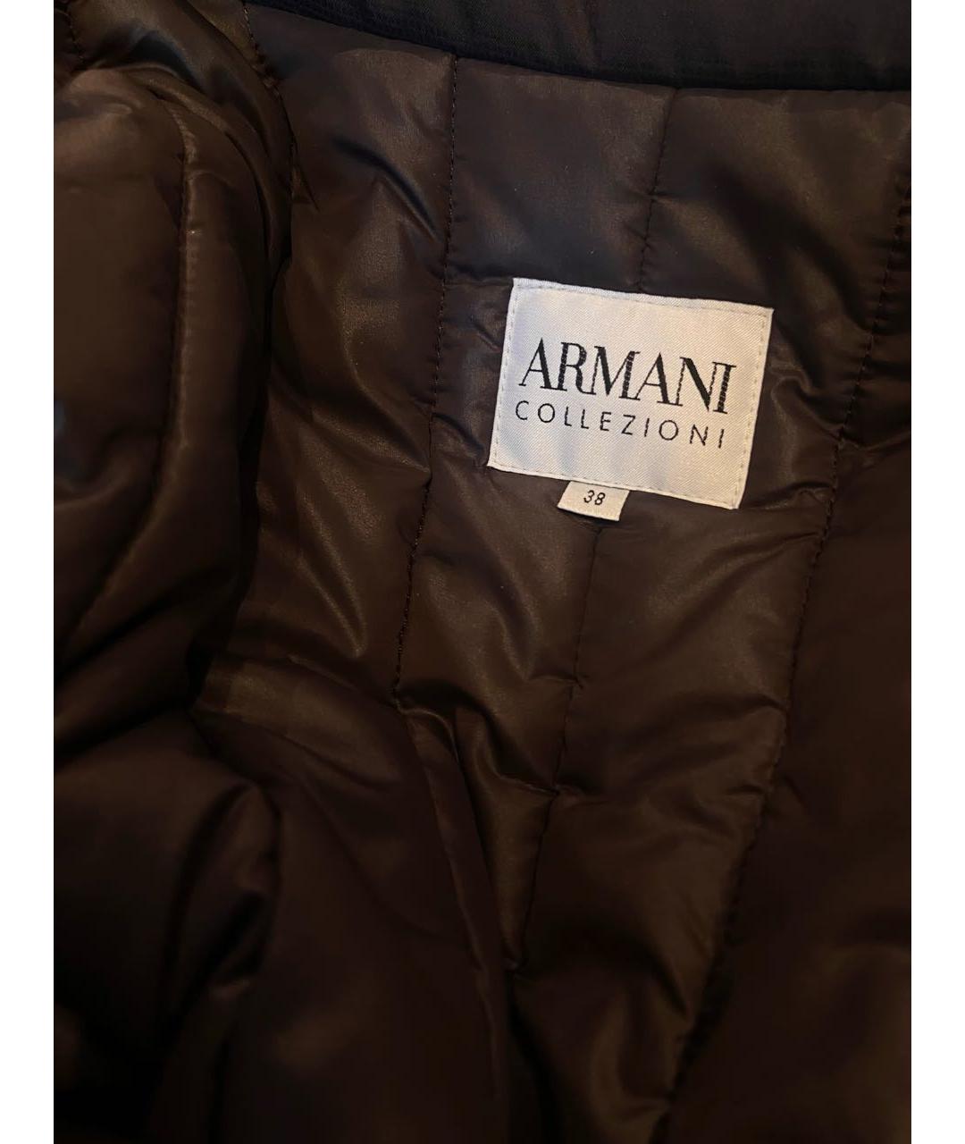 ARMANI COLLEZIONI Коричневая полиэстеровая куртка, фото 2