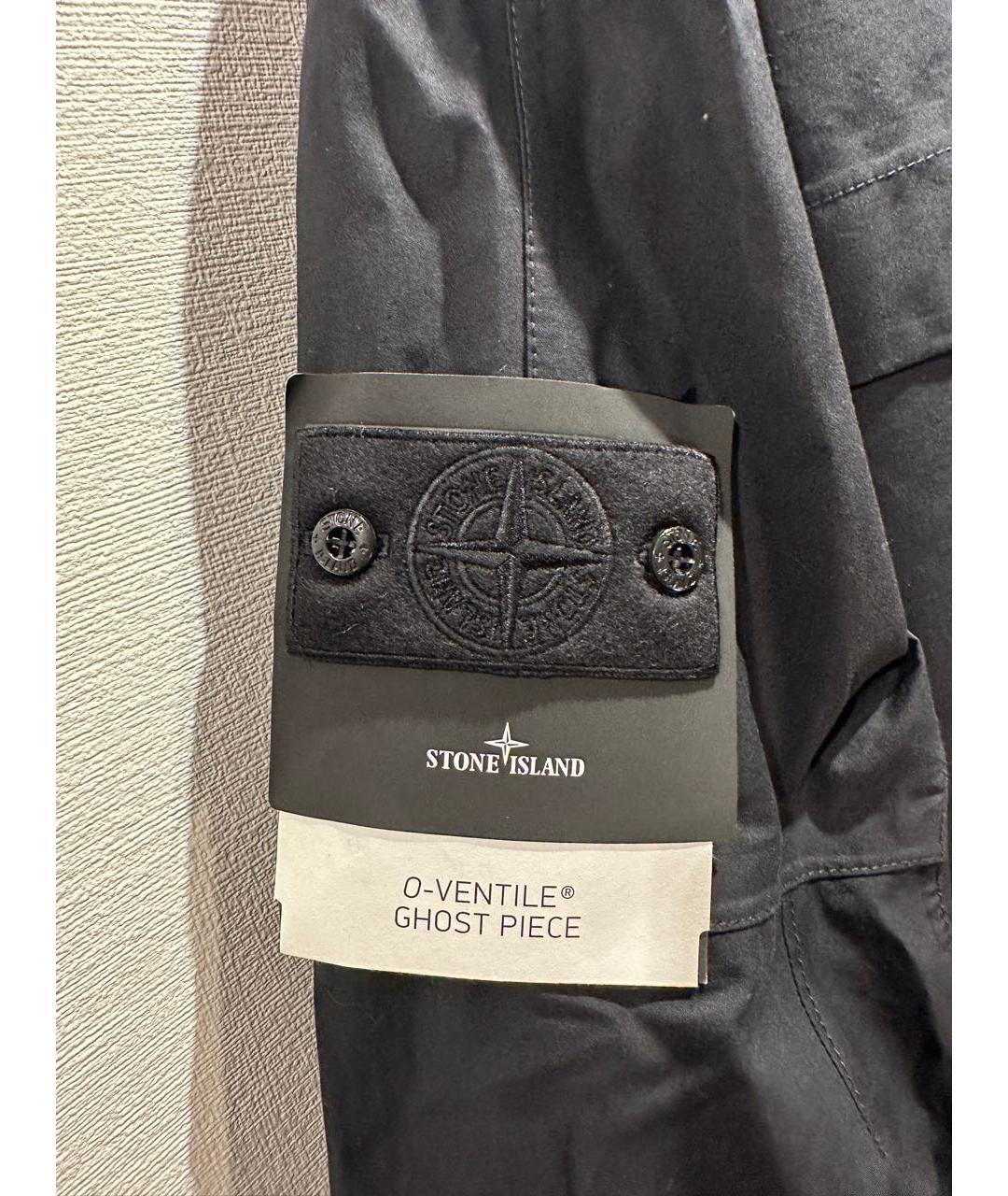 STONE ISLAND Черная хлопковая куртка, фото 5