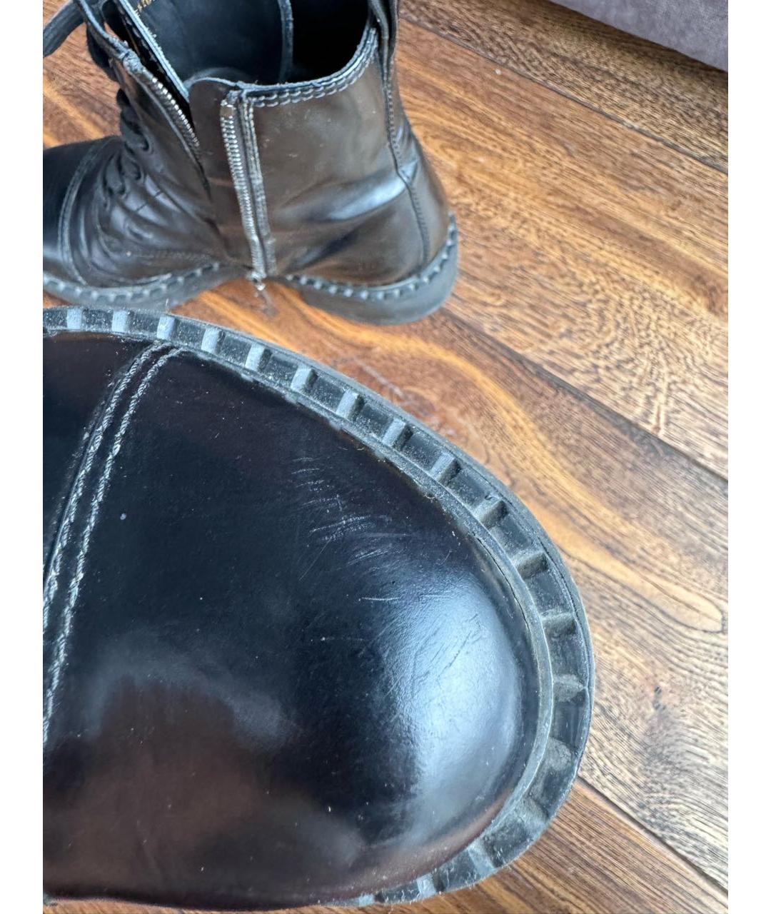 PRADA Черные ботинки из лакированной кожи, фото 4