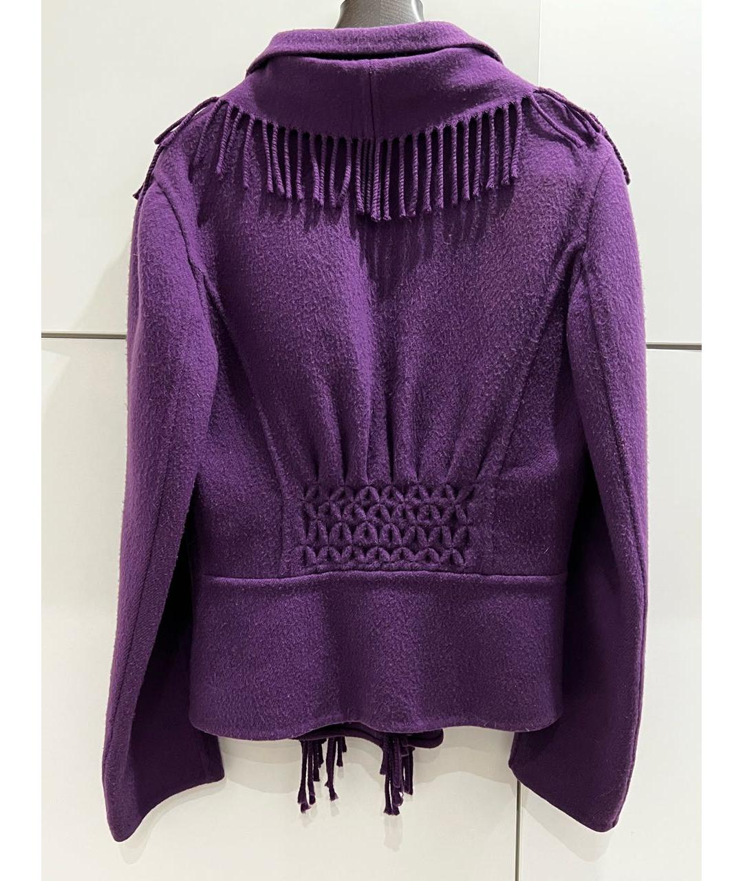 ERMANNO SCERVINO Фиолетовая шерстяная куртка, фото 2