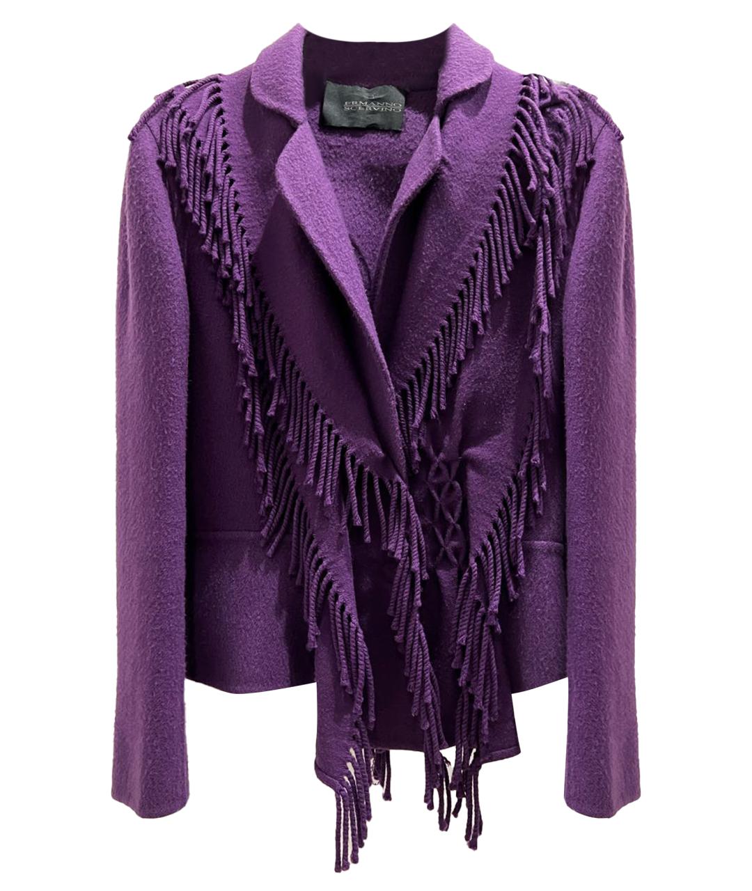 ERMANNO SCERVINO Фиолетовая шерстяная куртка, фото 1