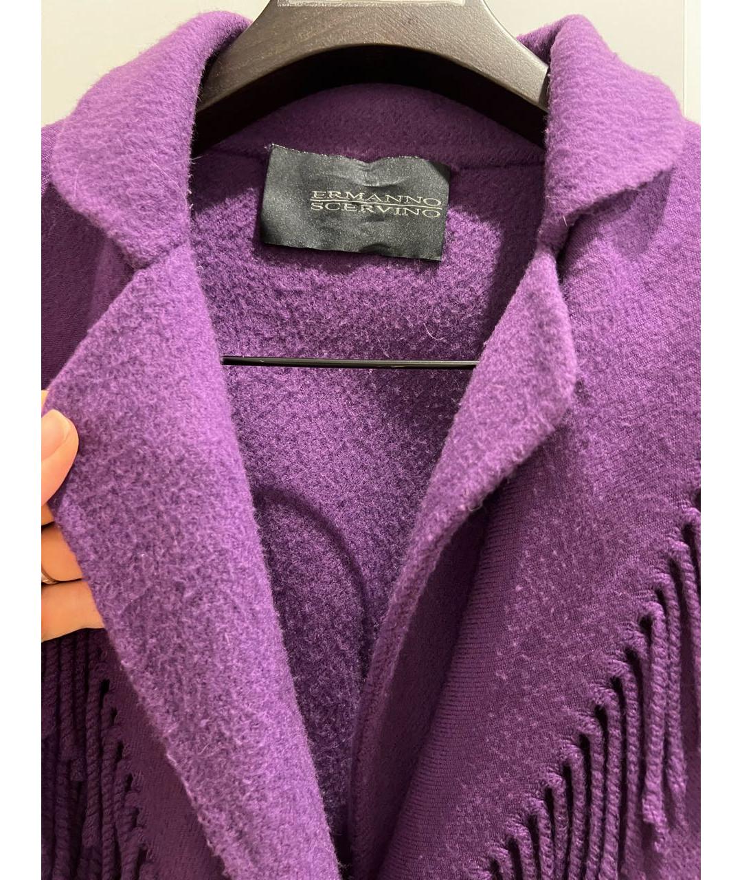 ERMANNO SCERVINO Фиолетовая шерстяная куртка, фото 3