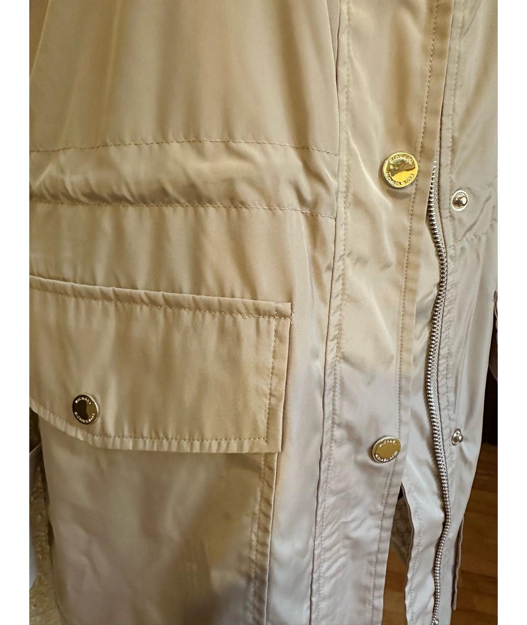 MICHAEL MICHAEL KORS Бежевая полиэстеровая куртка, фото 4