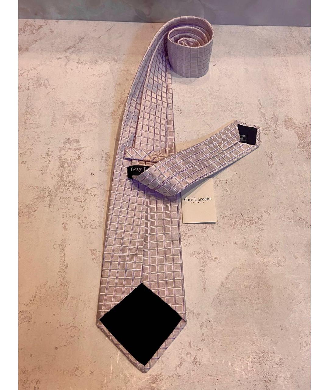 GUY LAROCHE Фиолетовый шелковый галстук, фото 3