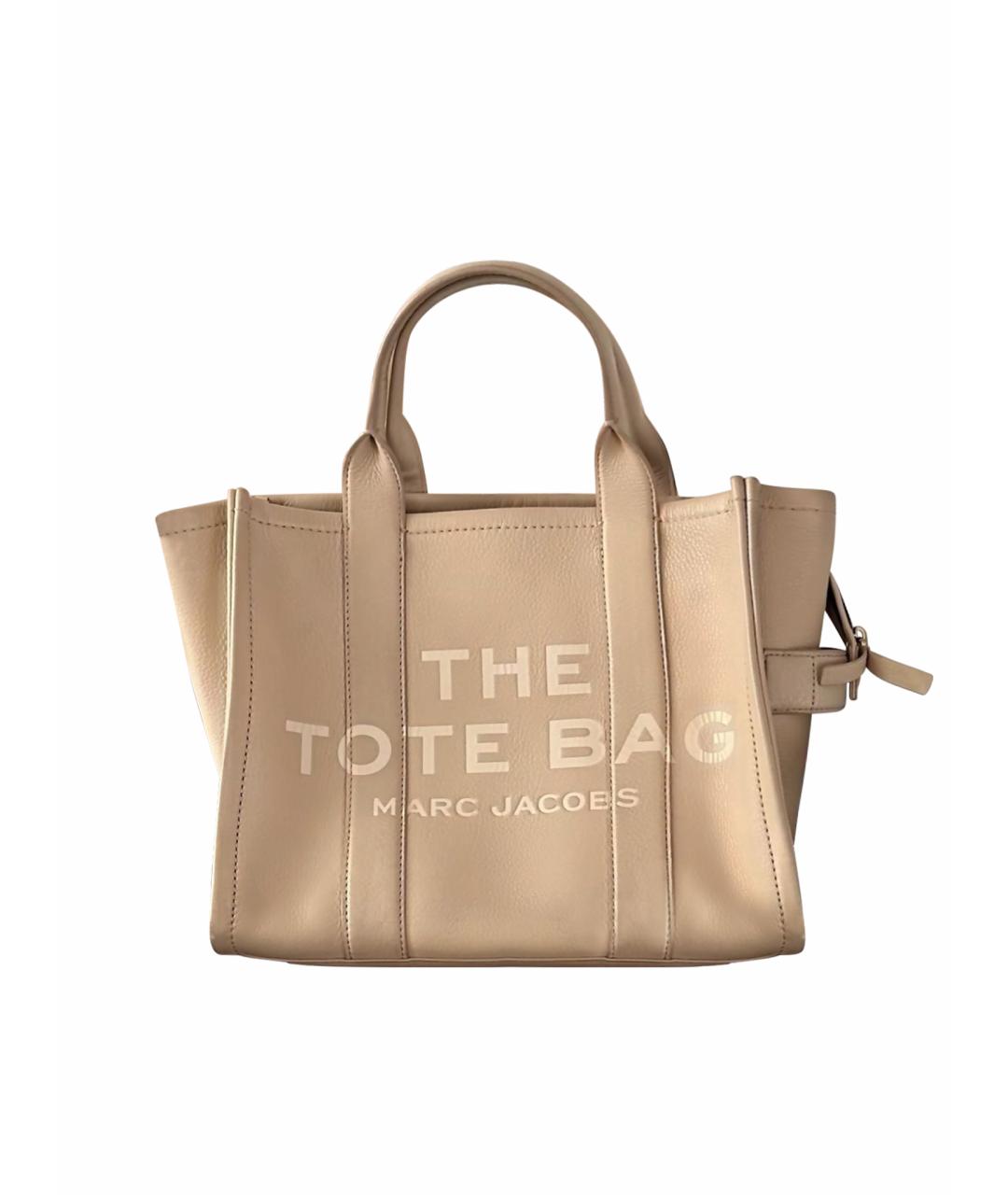 MARC JACOBS Бежевая кожаная сумка тоут, фото 1