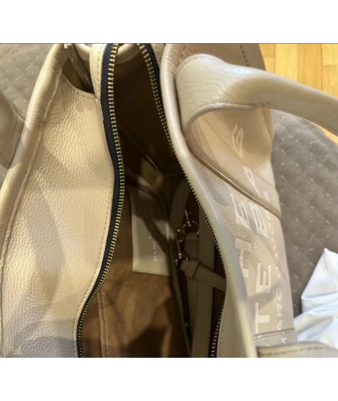 MARC JACOBS Бежевая кожаная сумка тоут, фото 2