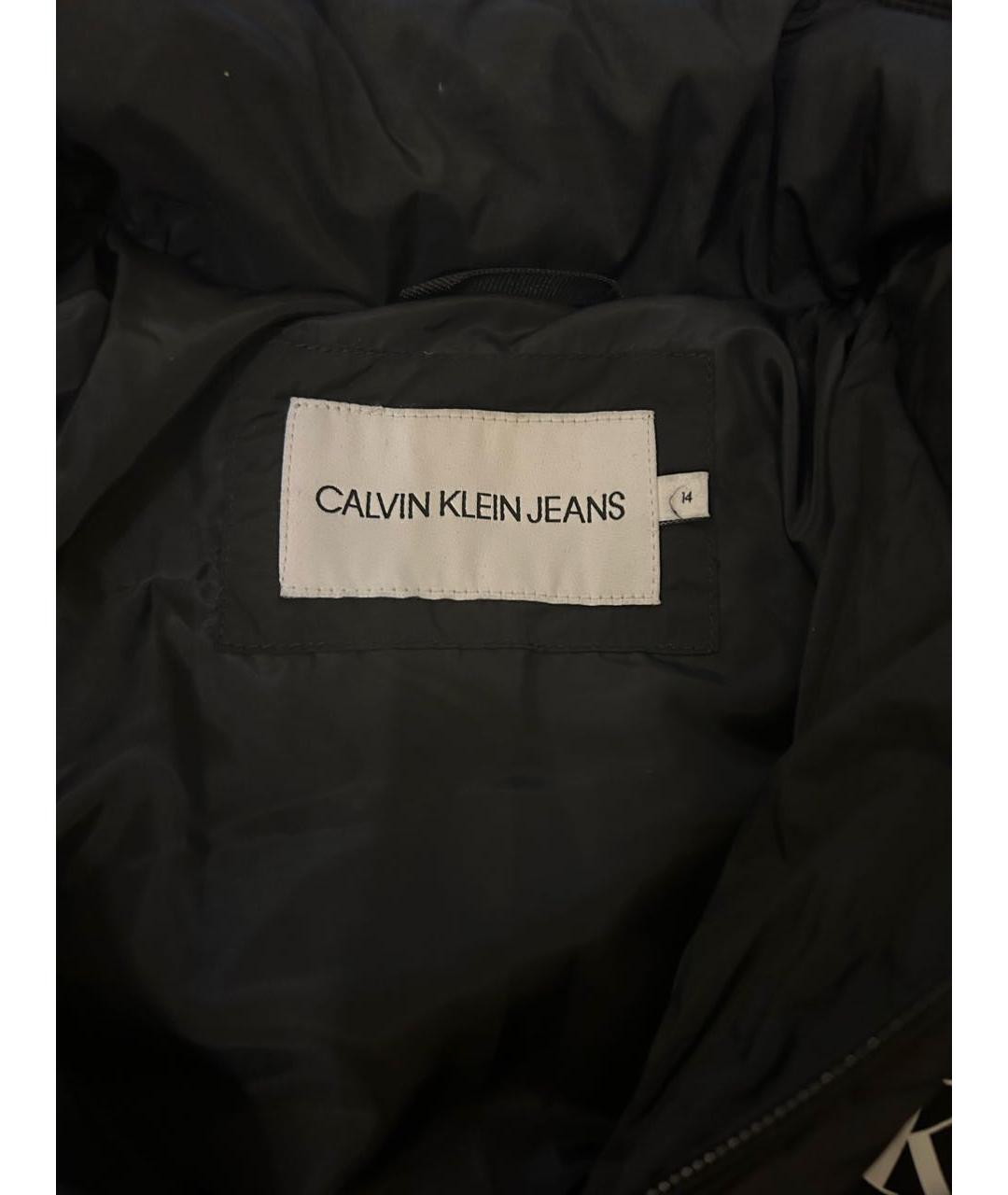 CALVIN KLEIN Черная полиэстеровая куртка, фото 4