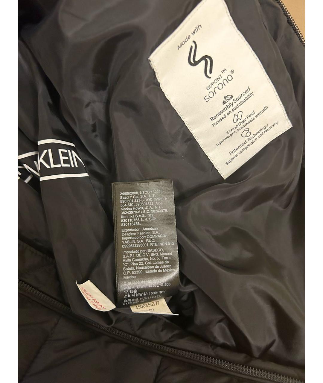 CALVIN KLEIN Черная полиэстеровая куртка, фото 7