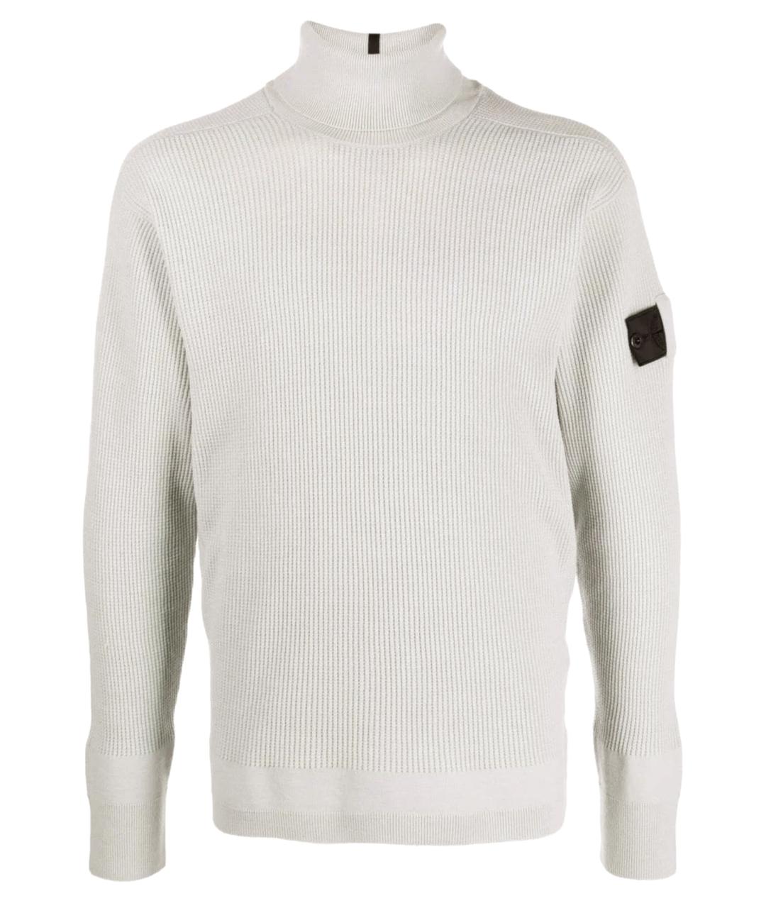 STONE ISLAND SHADOW PROJECT Белый шерстяной джемпер / свитер, фото 1