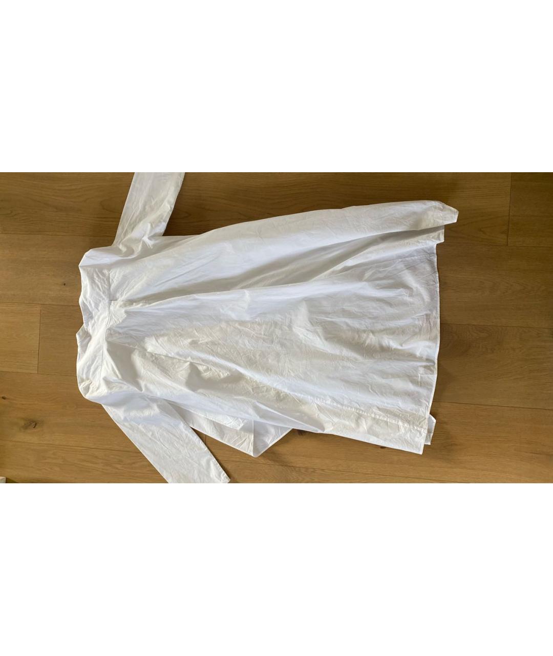 COS Белое хлопко-эластановое повседневное платье, фото 6