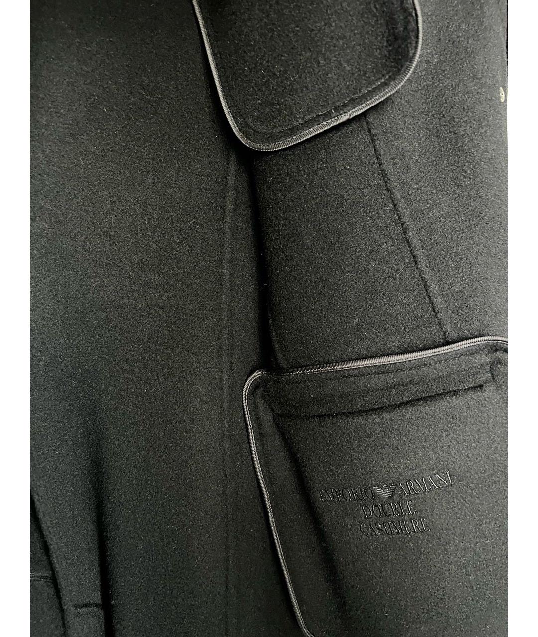 EMPORIO ARMANI Черное кашемировое пальто, фото 5