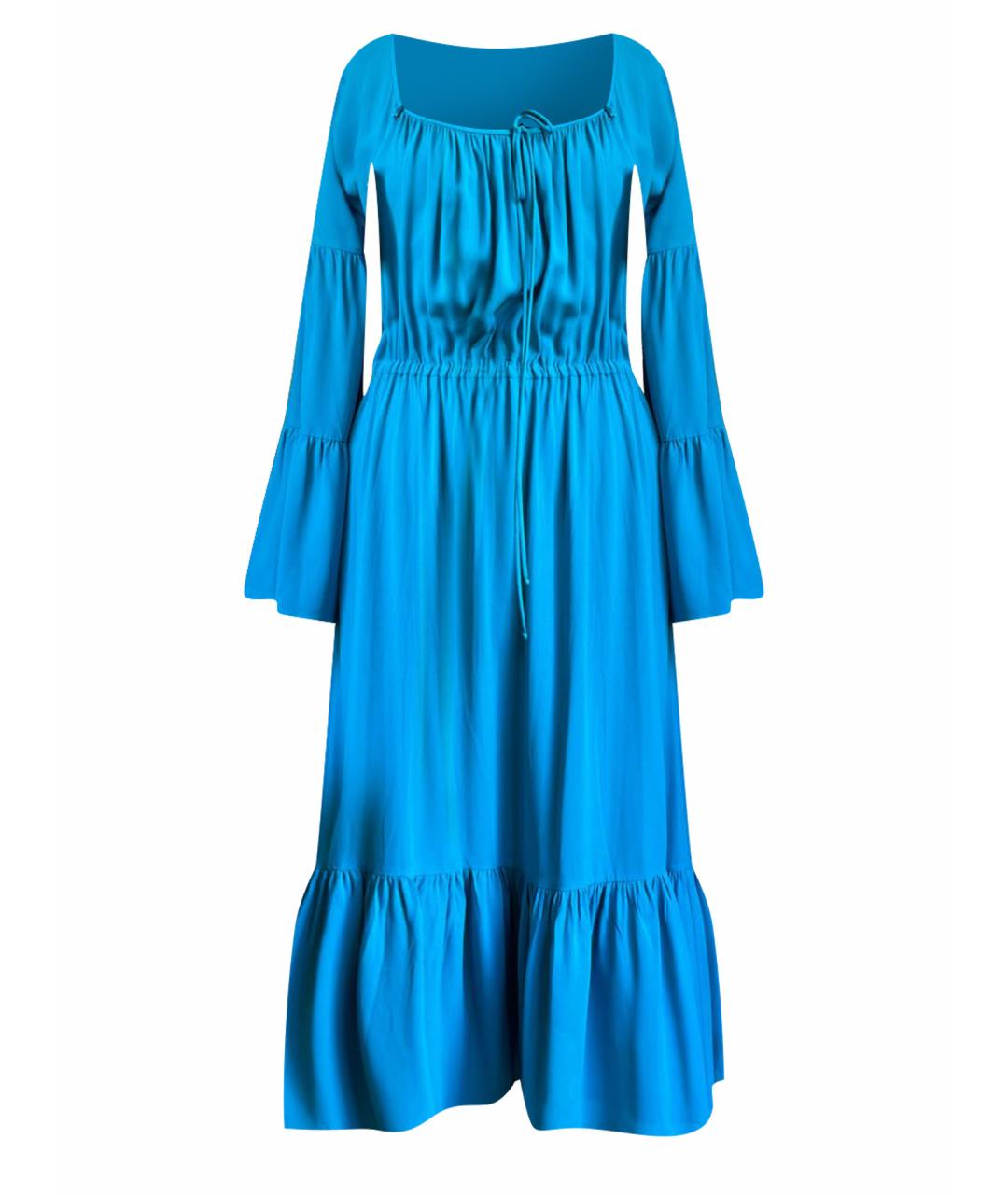 MICHAEL KORS COLLECTION Бирюзовое шелковое платье, фото 1