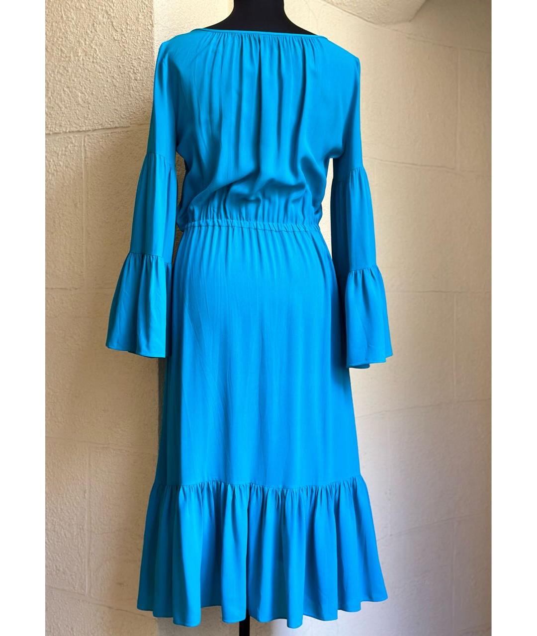 MICHAEL KORS COLLECTION Бирюзовое шелковое платье, фото 2