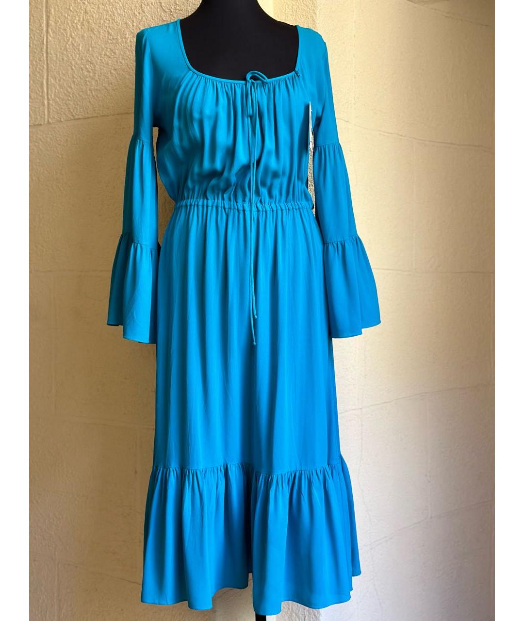 MICHAEL KORS COLLECTION Бирюзовое шелковое платье, фото 5