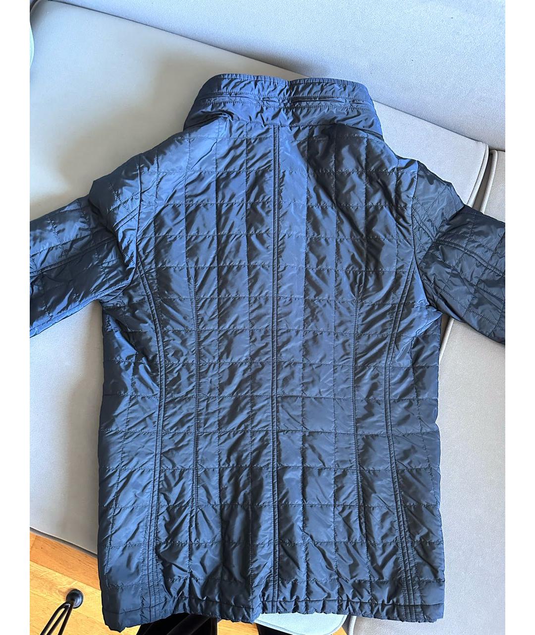 CANALI Темно-синяя полиэстеровая куртка, фото 2