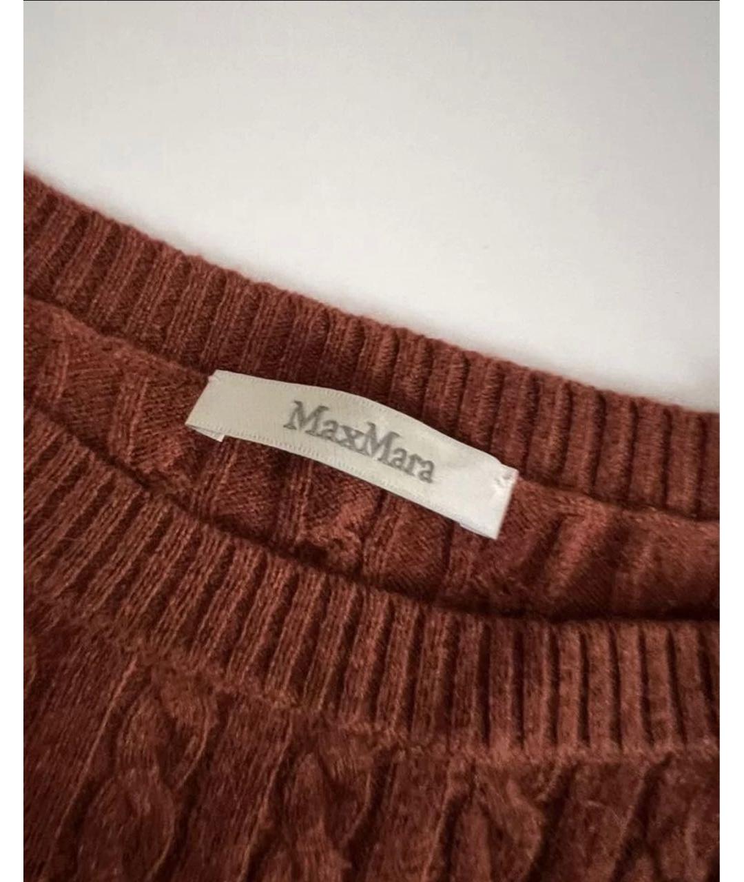 MAX MARA Бордовый кашемировый джемпер / свитер, фото 2