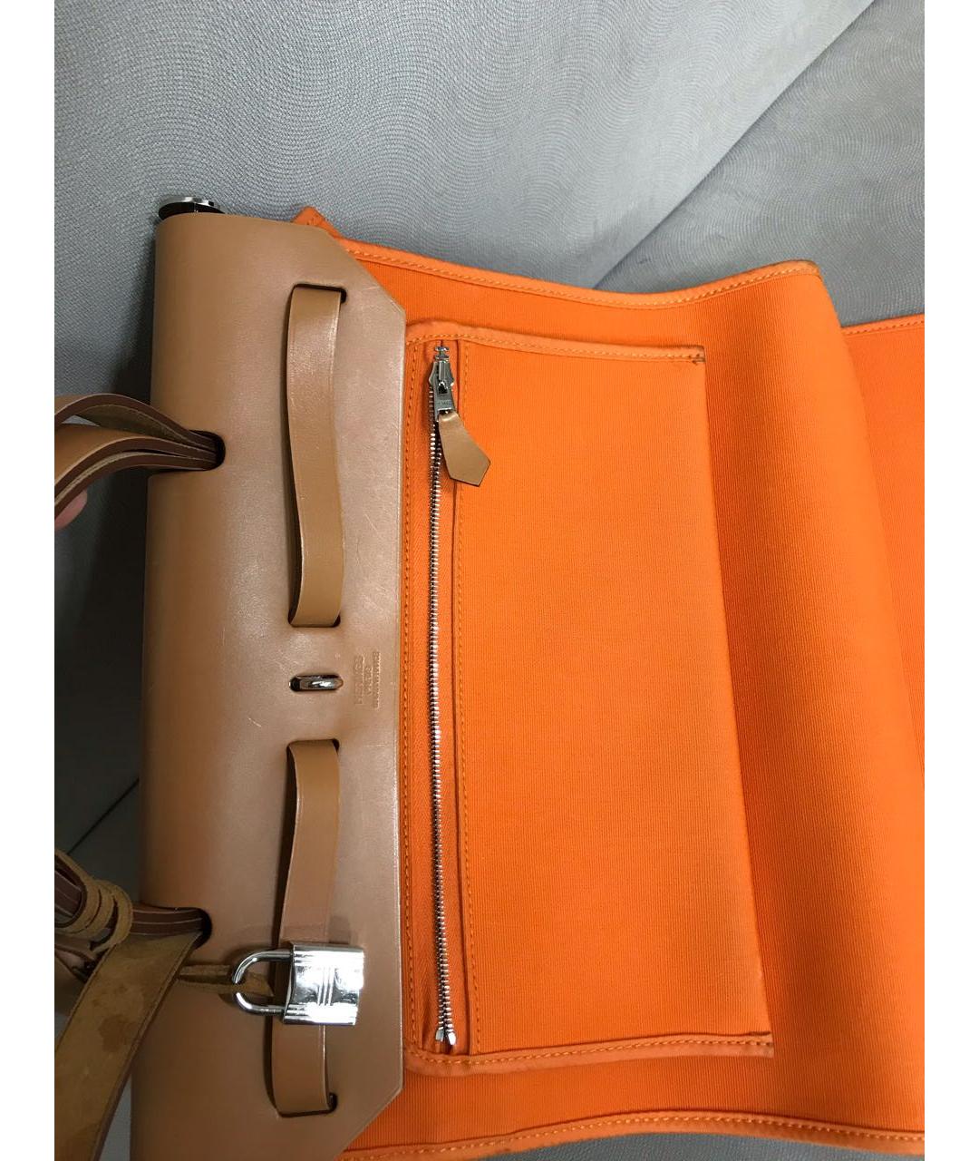 HERMES PRE-OWNED Оранжевая сумка с короткими ручками, фото 3