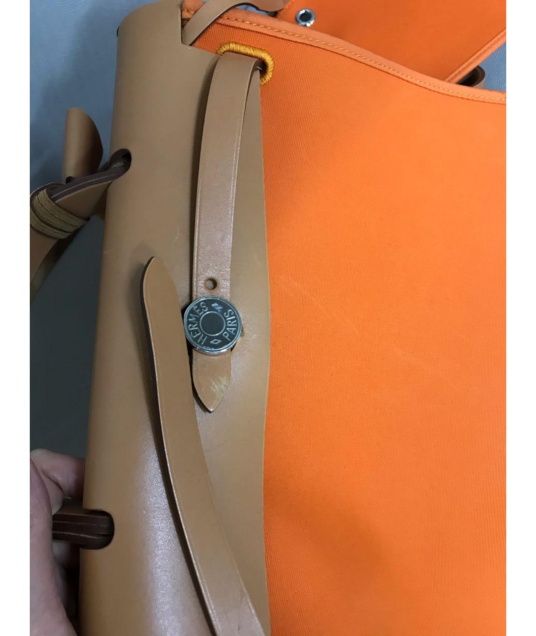 HERMES PRE-OWNED Оранжевая сумка с короткими ручками, фото 4