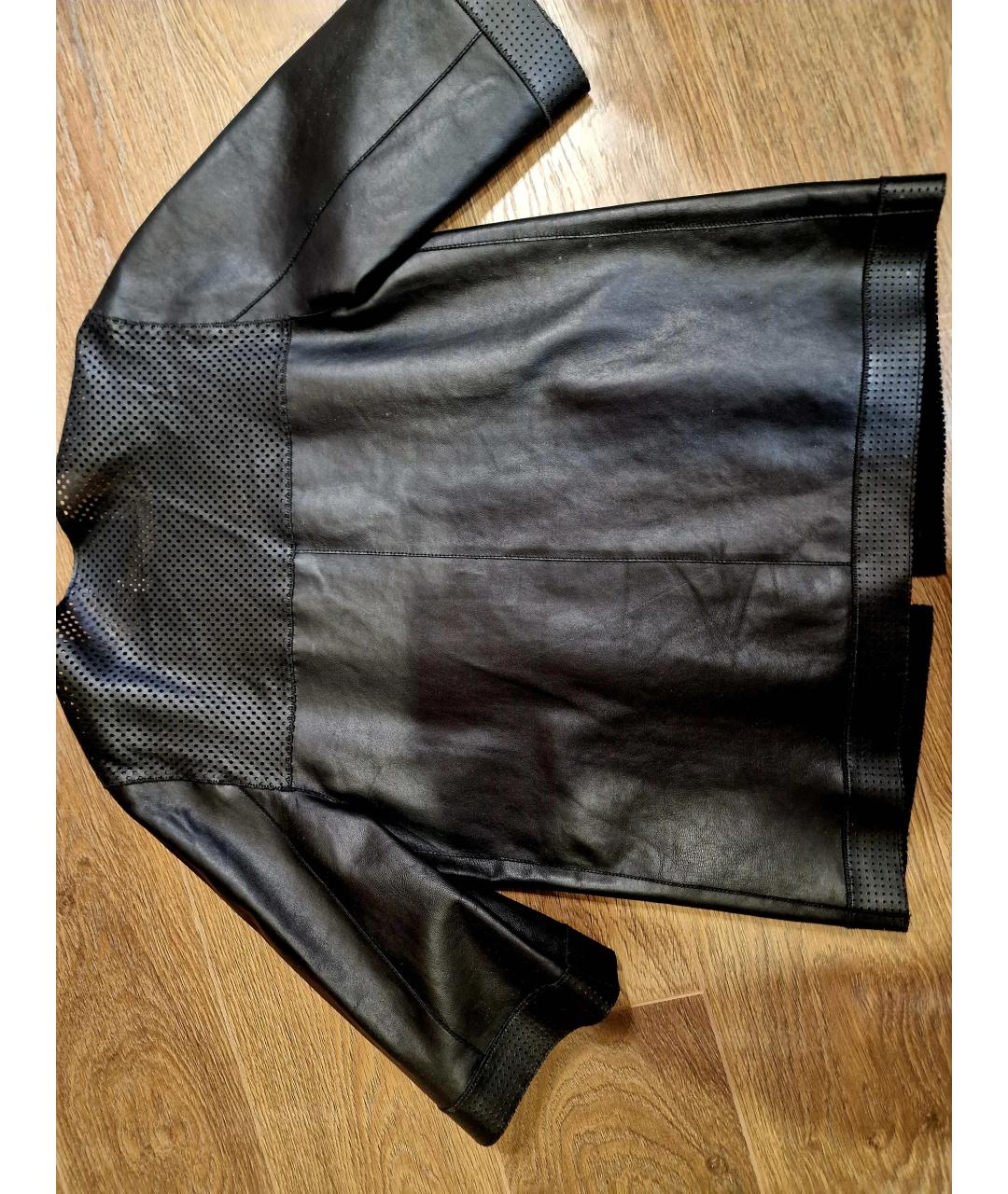 LANVIN Черная кожаная куртка, фото 2