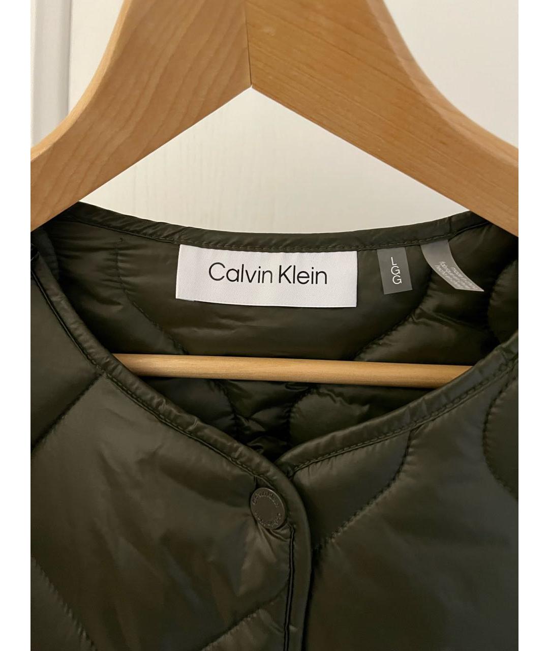 CALVIN KLEIN Хаки полиэстеровая куртка, фото 3