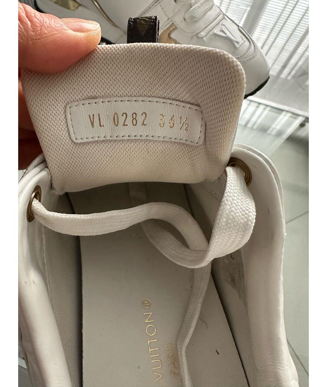 LOUIS VUITTON Белые кожаные кроссовки, фото 3