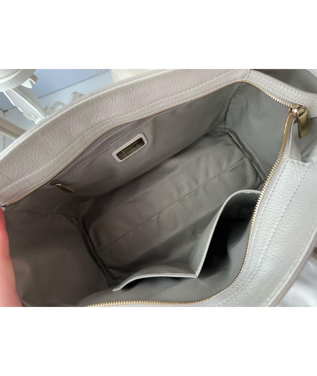 FURLA Белая кожаная сумка с короткими ручками, фото 4